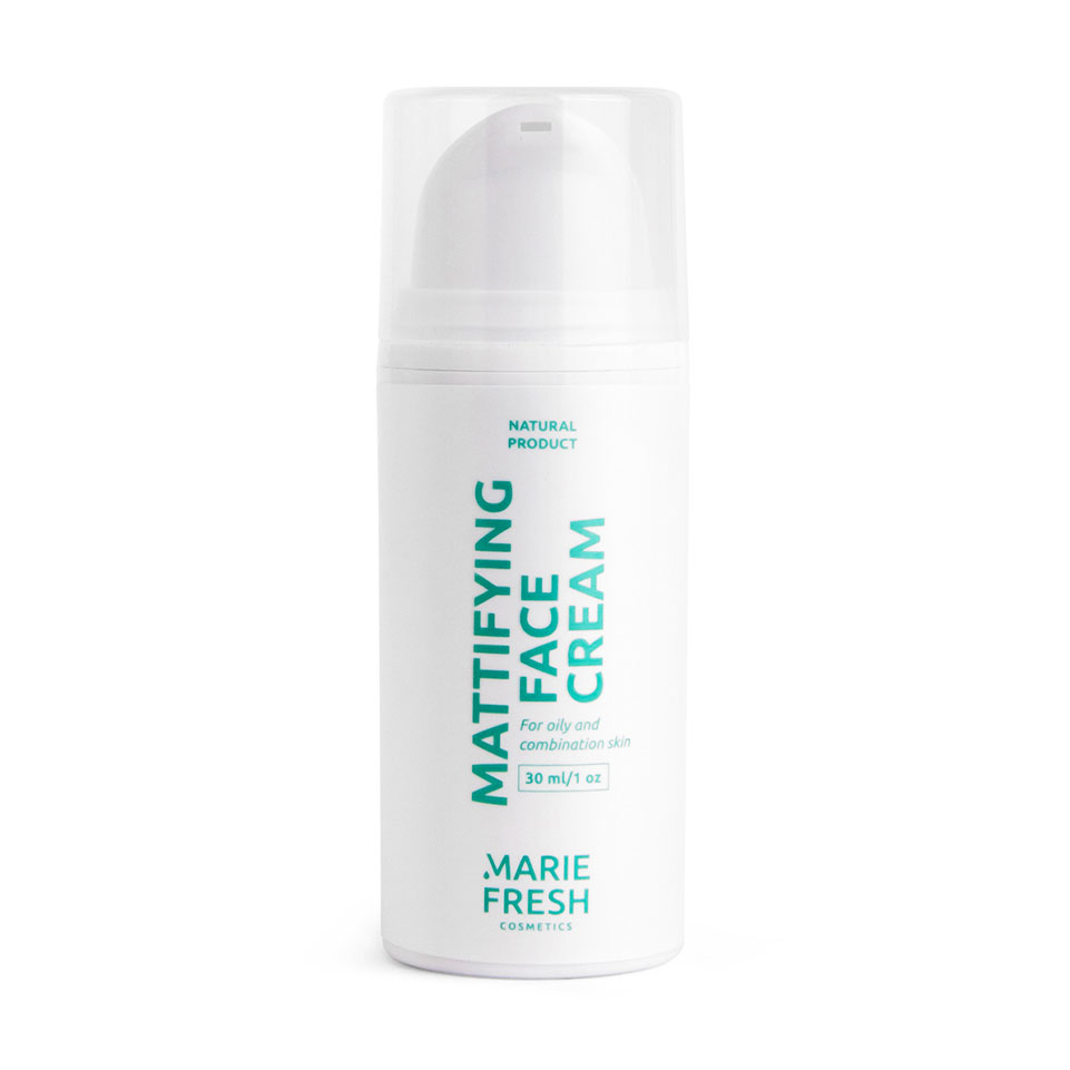 Матувальний крем для обличчя Marie Fresh Cosmetics Mattifying Face Cream для жирної та комбінованої шкіри, з саліциловою кислотою, 30 мл